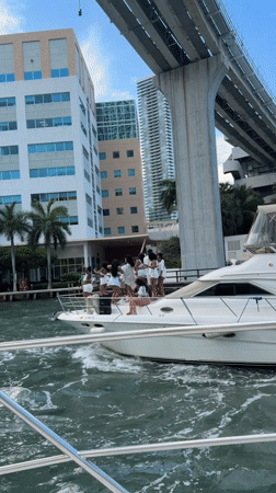 Evening yacht cruise through Miami's waterways