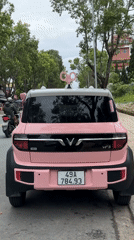 Pink VinFast Electric SUV Spotted Parked in Da Lat