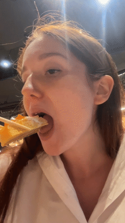 Woman enjoys sushi breakfast at Wichit restaurant