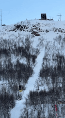 Tromsø tram journey documented from mountain peak to city lights