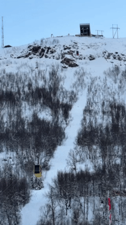 Tromsø tram journey documented from mountain peak to city lights