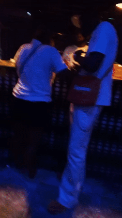 Nightlife scene captured at Lokoja bar with colored lighting