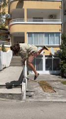 Parkour performer executes stunts in Petrovac na Moru