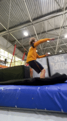 Gymnast performs backflip over block in Krasnoyarsk