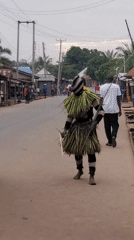 Traditional ceremony performer spotted in Akwanga village streets