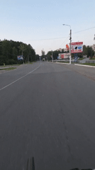 Late-night bicycle ride through empty streets in Chaikovsky, Russia