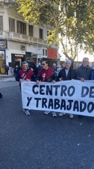 Retired port workers stage pension protest in Buenos Aires