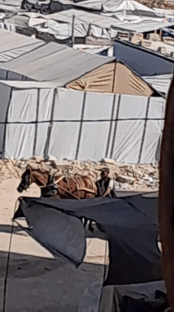 Daily life continues inside Khan Yunis displacement camp