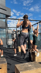 Rooftop fitness group workout session in Huixquilucan de Degollado