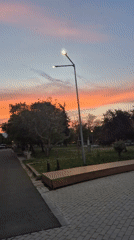 Sunset captured in Burgas park area at dusk