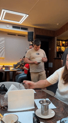Social gathering with dinner at Budva restaurant evening