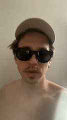 Man documents outdoor shower selfies in coastal Montenegro