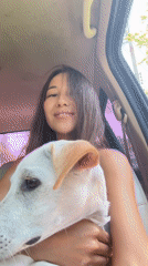Woman with dog and meal observed in Baan Nok Sai