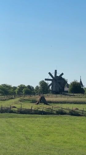 Kizhi Island's historic wooden architecture on a sunny summer morning