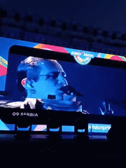 Eurovision event screens show performances in Spanish resort town