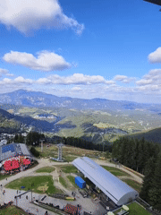Afternoon at Semmering's mountain lookout tower, Austria
