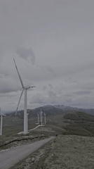Wind farm operates on Montenegro hills near Bijela