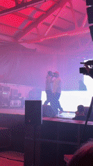 Rapper performs live on stage in Bragança, Portugal