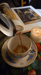 Coffee, books, and abstract close-ups in a still-life set