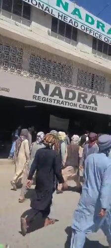 Traditional march with flags proceeds through Quetta streets