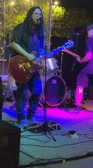 Rock band performs outdoor concert in Armação dos Búzios