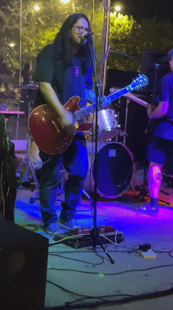 Rock band performs outdoor concert in Armação dos Búzios