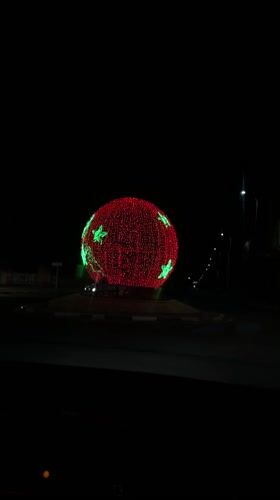 Holiday display sphere spotted in Sidi Kacem, Morocco