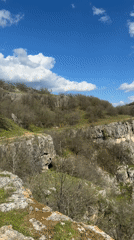 Canyon landscape filmed near Emen, Bulgaria on sunny afternoon