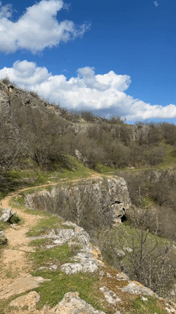 Canyon landscape filmed near Emen, Bulgaria on sunny afternoon