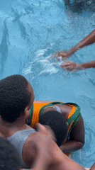 Young adults enjoy afternoon pool party in Nkpor, Nigeria