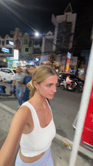 Nighttime entertainment district activity documented in Patong, Thailand