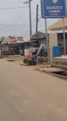 Commercial vehicles observed near cement marketplace in Keffi, Nigeria