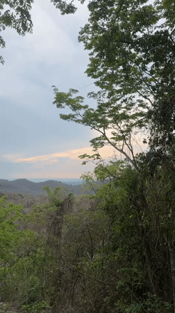 Mountainous landscape filmed in overcast conditions near Pong, Thailand
