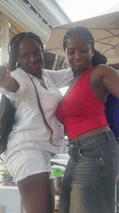 Women celebrate with wine and dancing at Lagos waterfront restaurant