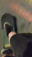 First-person skateboarding footage captured in Rubí, Spain