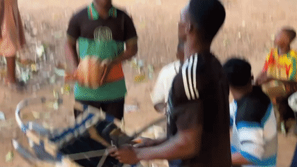 Village celebration with dancing and drumming in Akwanga, Nigeria