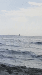 Wing foiling and kiteboarding off the Viareggio coast