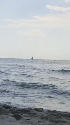 Wing foiling and kiteboarding off the Viareggio coast