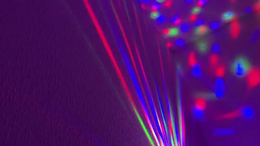 Multicolor laser light show recorded in Beryozovka room