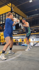 Morning training session at a Chalong Muay Thai gym