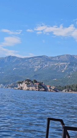On the water near Sveti Stefan's rocky island resort