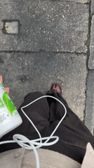 On foot through London streets, tagged #intransit