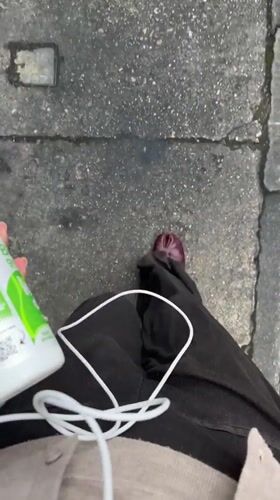 On foot through London streets, tagged #intransit
