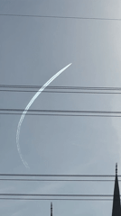 Morning moments in Esenyurt: contrails, mosque views, child eating