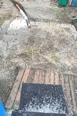Hailstorm rolls through Kremenchuk, blanketing yards and gardens