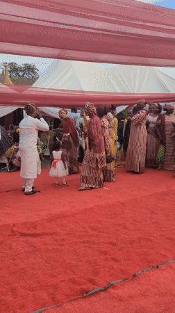 Traditional wedding celebration with drumming and dancing in Kabala