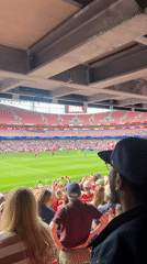 Soccer match draws packed crowd in London stadium