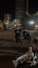Nighttime go-karting session in Yastrebovskii, Russia
