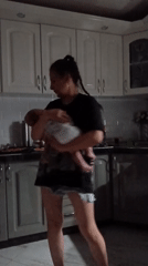 Quiet family moments documented in Russian household