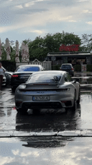 Luxury cars spotted on rainy Varna streets
